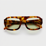 Women’s Resort-Style Sunglasses – Tortoise Frame with Sage-Tinted Lenses