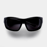 Women’s Wraparound Sunglasses – Black Frame with Smoke-Tinted Lenses