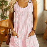 Women's Sleeveless Round Neck Summer Dress | Mini