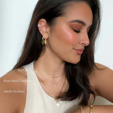 Gold Figaro Necklace - 3+1 Classic Link Chain - 18K Gold Tone - Polished Finish