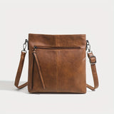 Retro Square Leather Crossbody Bag