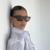 Women’s Classic Sunglasses – Black Frame with Khaki-Tinted Lenses