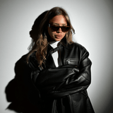 Women’s Classic Sunglasses – Coco Brown Frame with Smoke-Tinted Lenses