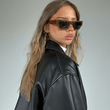 Women’s Classic Sunglasses – Coco Brown Frame with Smoke-Tinted Lenses