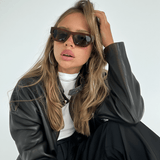 Women’s Classic Sunglasses – Coco Brown Frame with Smoke-Tinted Lenses