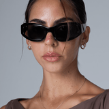 Women’s Sport Wraparound Sunglasses – Black Frame with Smoke-Tinted Lenses