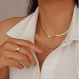 Triple-Layer Gold Chain Necklace