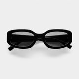 Women’s Aviator-Inspired Sunglasses – Black Frame with Smoke-Tinted Lenses