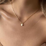 Gold Padlock Necklace - Pendant Chain Design - 18K Gold Tone - Stainless Steel