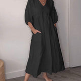 Women's Casual Dress with Pockets | Midi