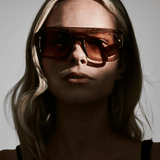 Women’s Resort-Style Sunglasses – Caramel Frame with Toffee-Tinted Lenses