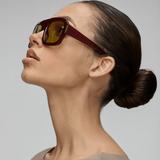 Women’s Resort-Style Sunglasses – Malbec Frame with Khaki-Tinted Lenses