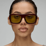 Women’s Resort-Style Sunglasses – Malbec Frame with Khaki-Tinted Lenses