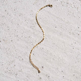 Gold Tone Bracelet with Textured Oval Links Adjustable Fit