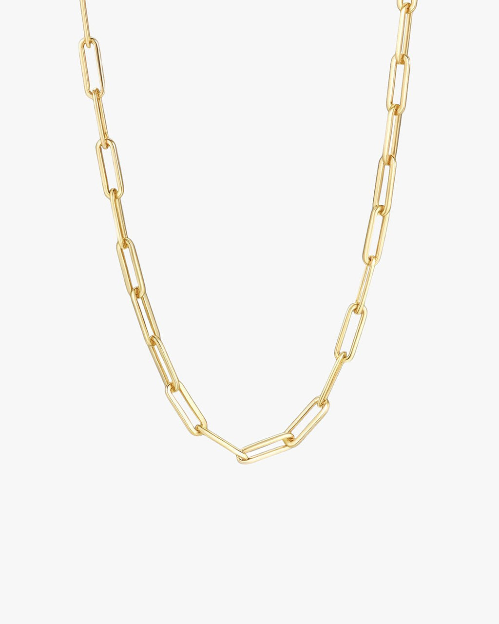 Gold-Toned Elongated Link Chain Necklace