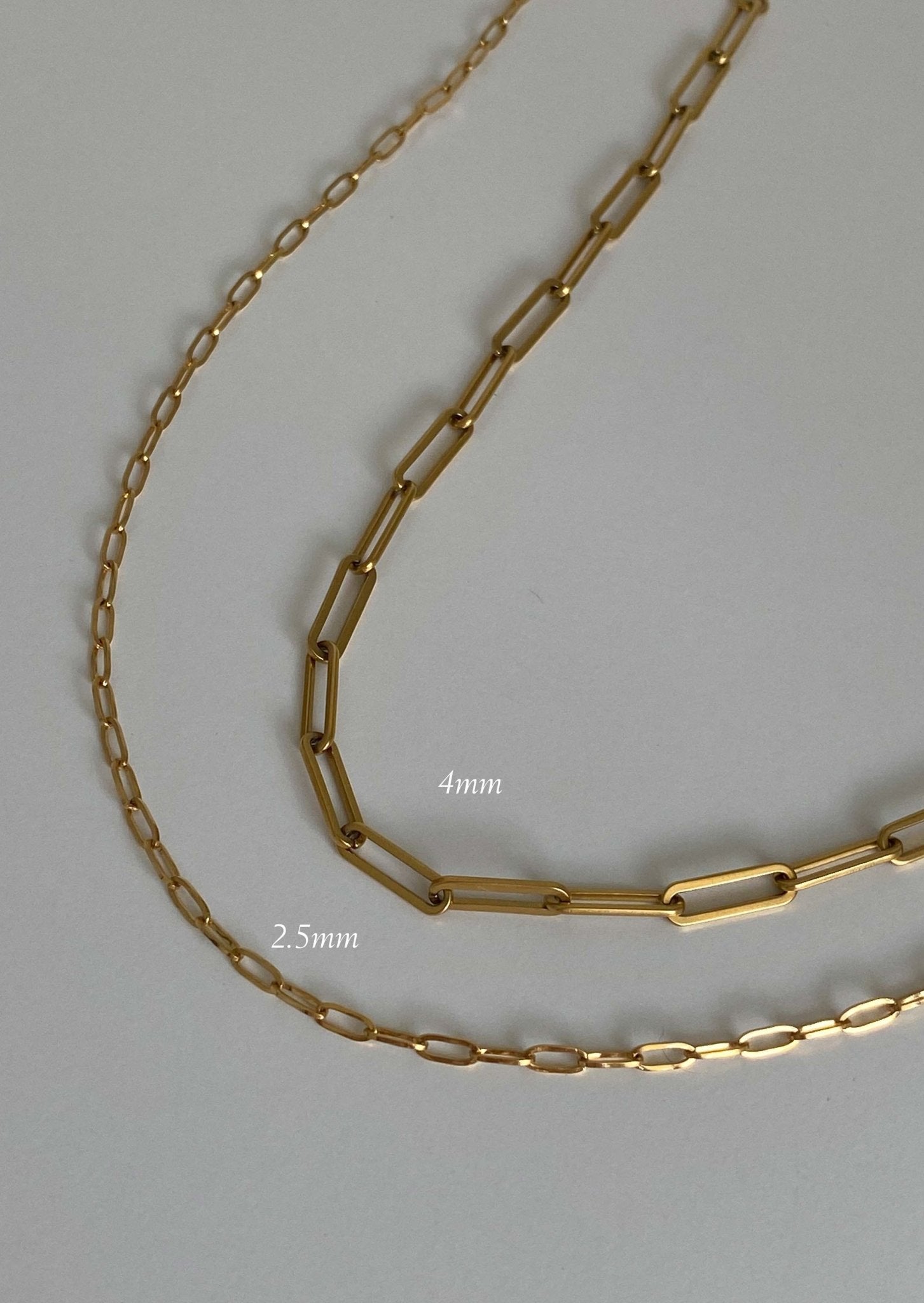 Gold-Toned Elongated Link Chain Necklace