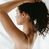 Gold Hoop Earrings - Chunky Polished Design - 18K Gold Tone - Statement Size