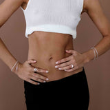 Silver Bar Bracelet - Double Chain Pave Design - Polished Silver Tone