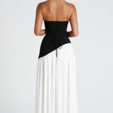 Women’s Strapless Wedding Guest Dress with High Slit | Maxi