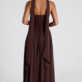 Women’s Strapless Wedding Guest Dress with High Slit | Maxi