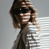 Women’s Aviator-Inspired Sunglasses – Black Frame with Smoke-Tinted Lenses