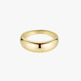 Gold Dome Ring - Chunky Polished Design - 18K Gold Tone - Stainless Steel