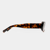 Women’s Slim Rectangular 90s Sunglasses – Choc Tortoise Frame with Smoke Lenses
