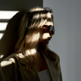 Women’s Slim Rectangular 90s Sunglasses – Choc Tortoise Frame with Smoke Lenses