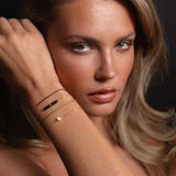 Gold Rope Bracelet - Twisted Chain Design - 18K Gold Tone - Adjustable