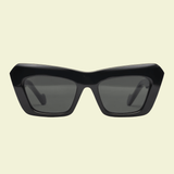 Cat-Eye Sunglasses – Tortoiseshell Frame – Dark Lenses