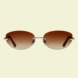 Angular Cat-Eye Sunglasses – Glossy Black Frame