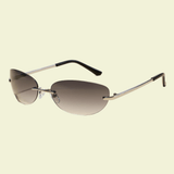 Angular Cat-Eye Sunglasses – Glossy Black Frame