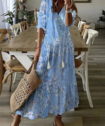 Women's Half Sleeve Boho Dress | Maxi