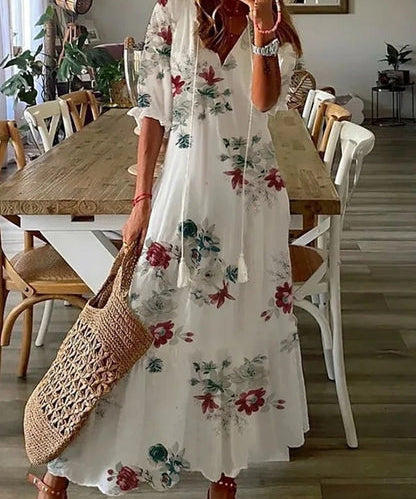 Women's Half Sleeve Boho Dress | Maxi