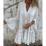 Women's Long-sleeved Boho Dress | Mini